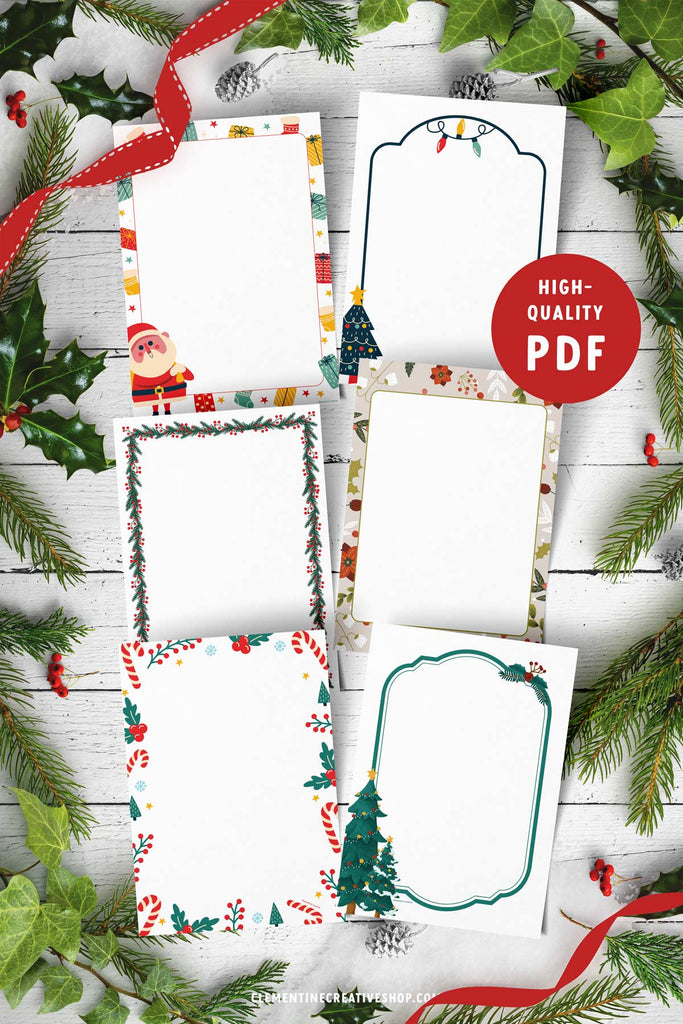 christmas border papers to print out