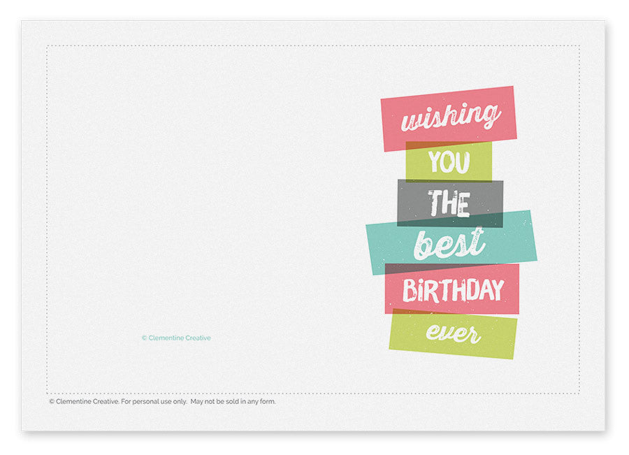 printable birthday card for him