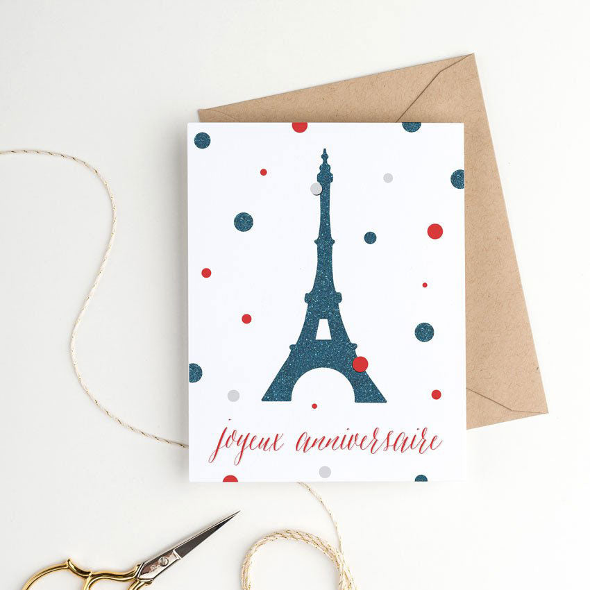 printable french birthday card
