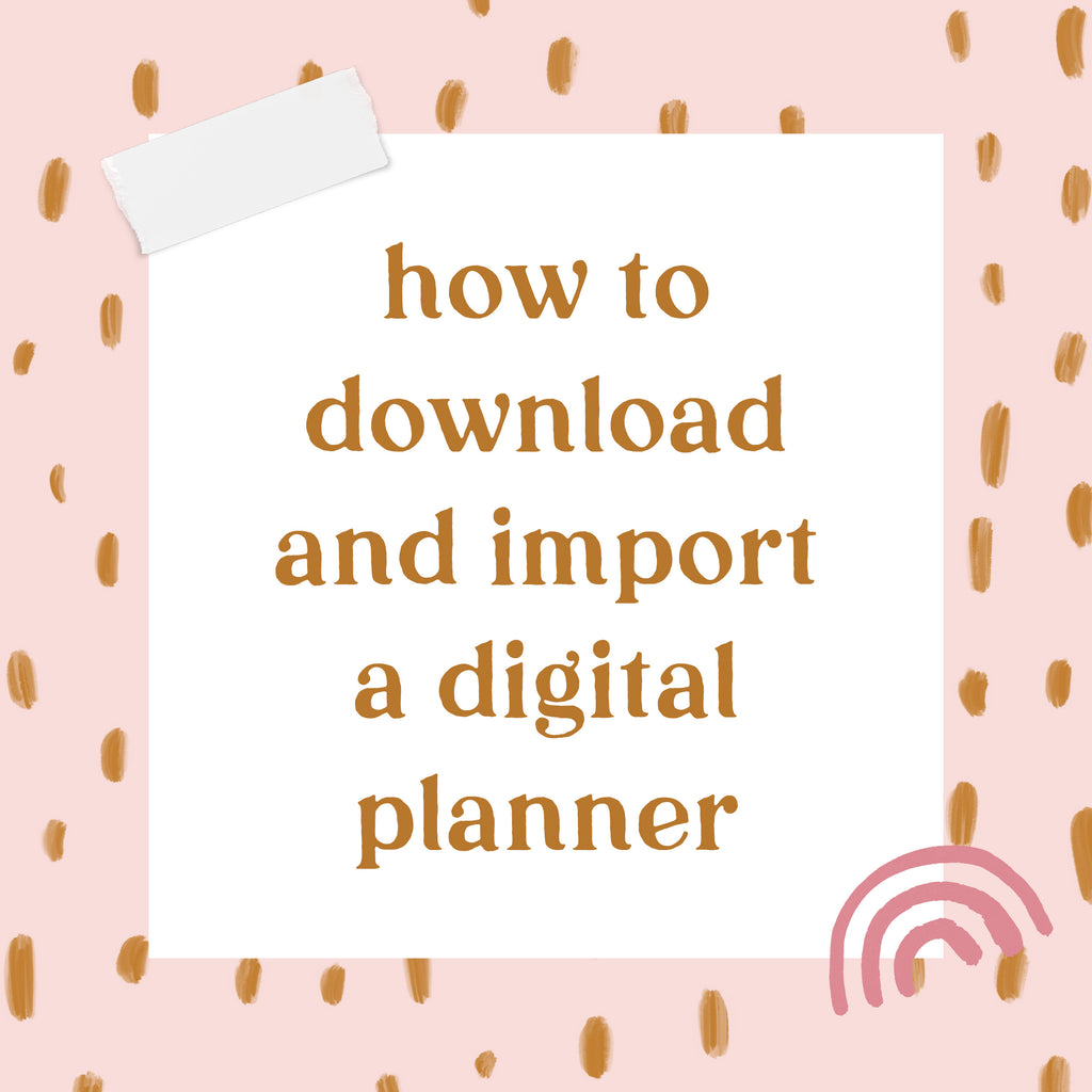 how to download and import a digital planner