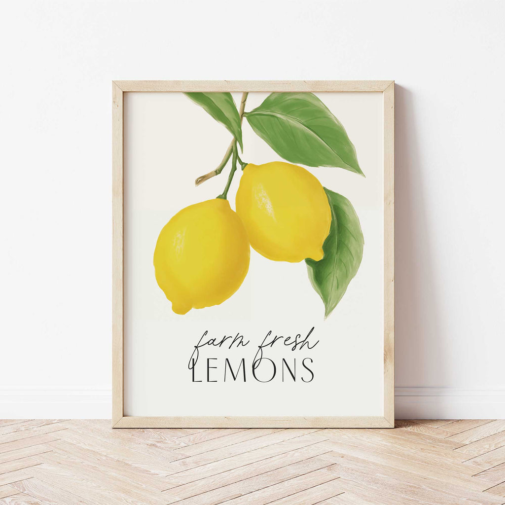 farm fresh lemons printable wall art