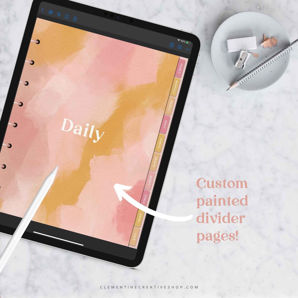 stylish undated digital planner for goodnotes