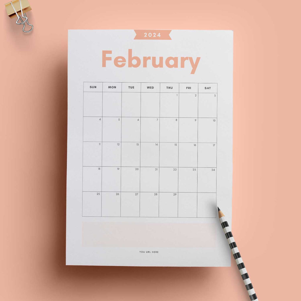 simple 2024 printable calendar A4
