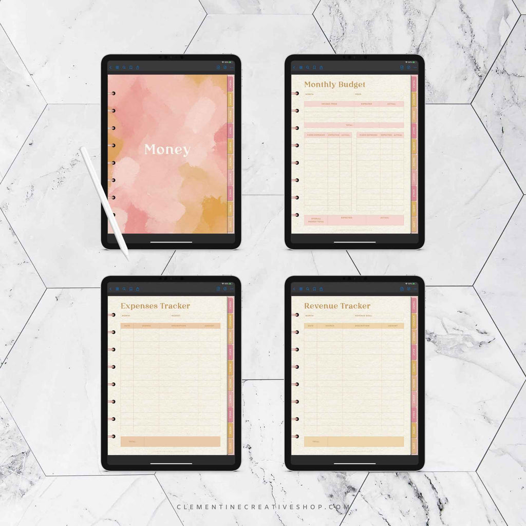 stylish undated digital planner for goodnotes