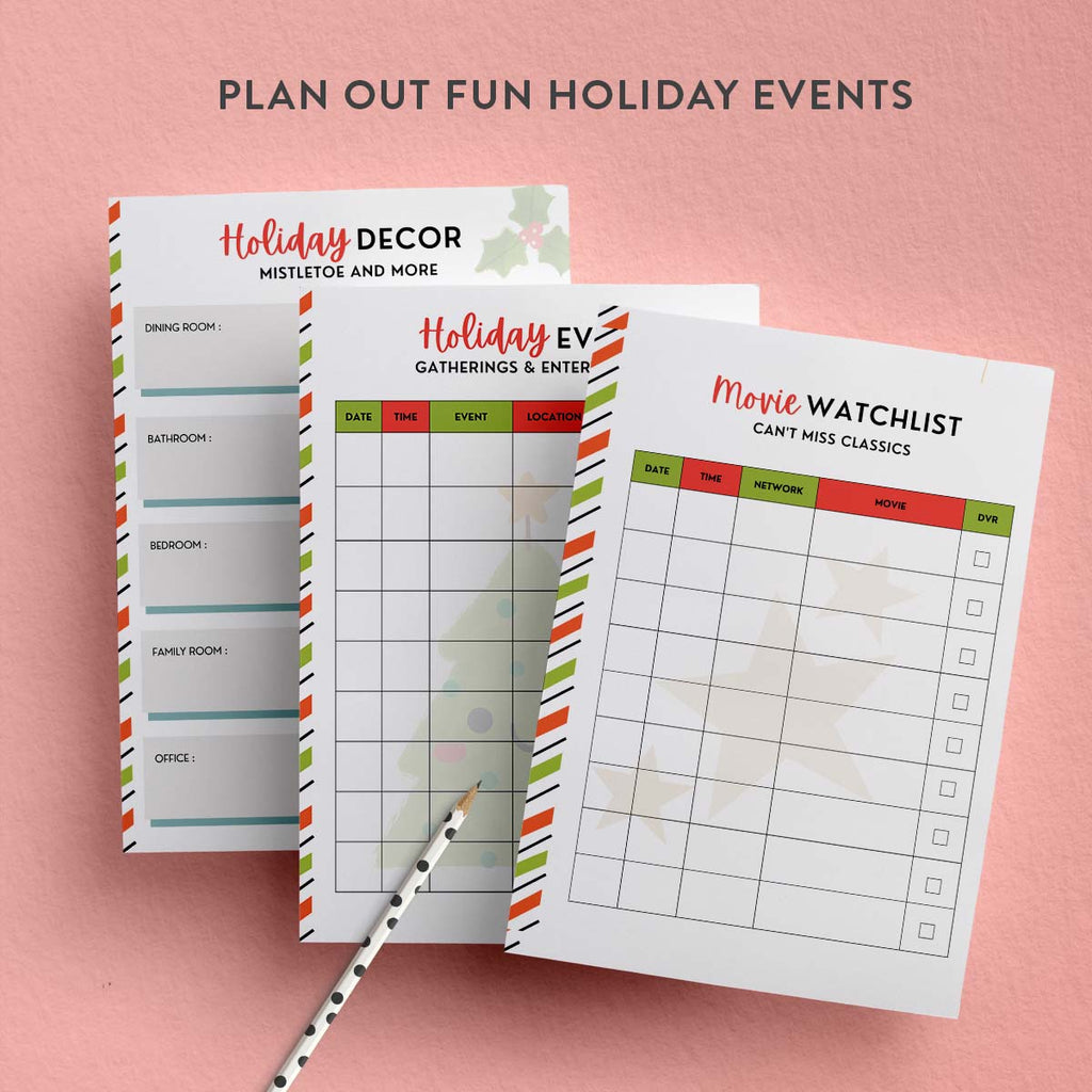 Christmas event planner printable