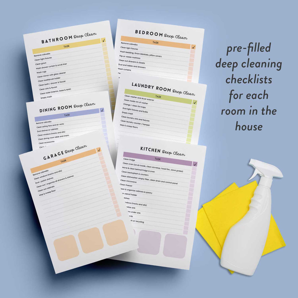 printable cleaning checklists to download