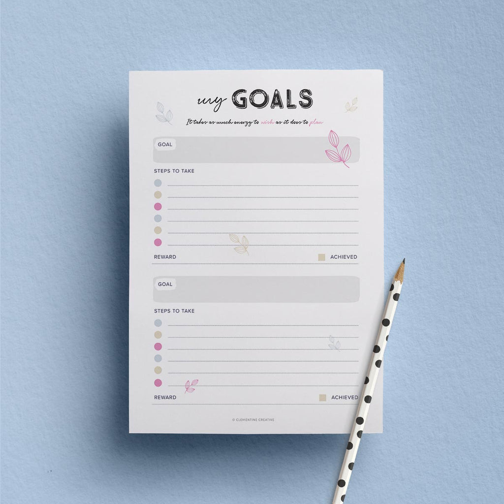 printable goal tracker