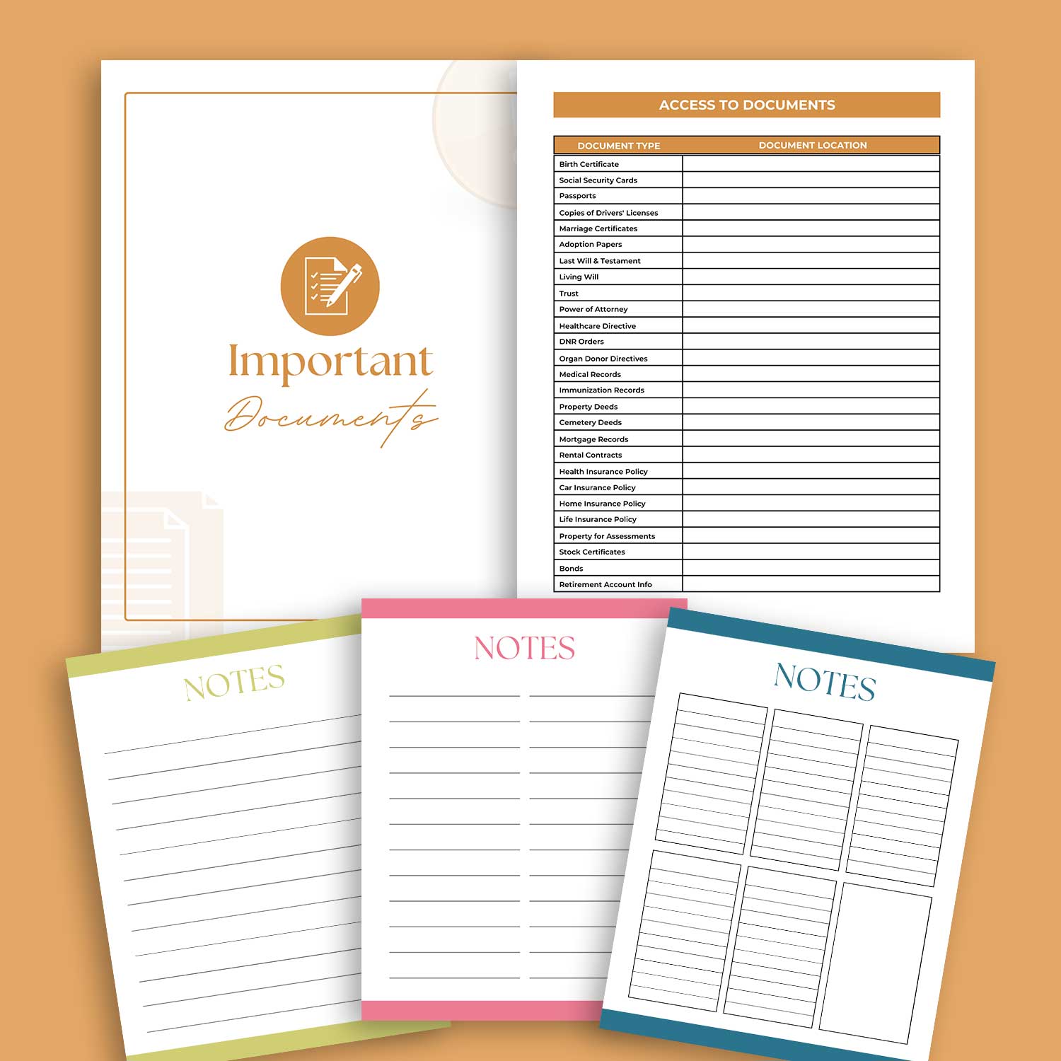 In Case of Death Organizer / Emergency Planner {Printable or Fillable – Clementine Creative for If I Die Binder Free Printable