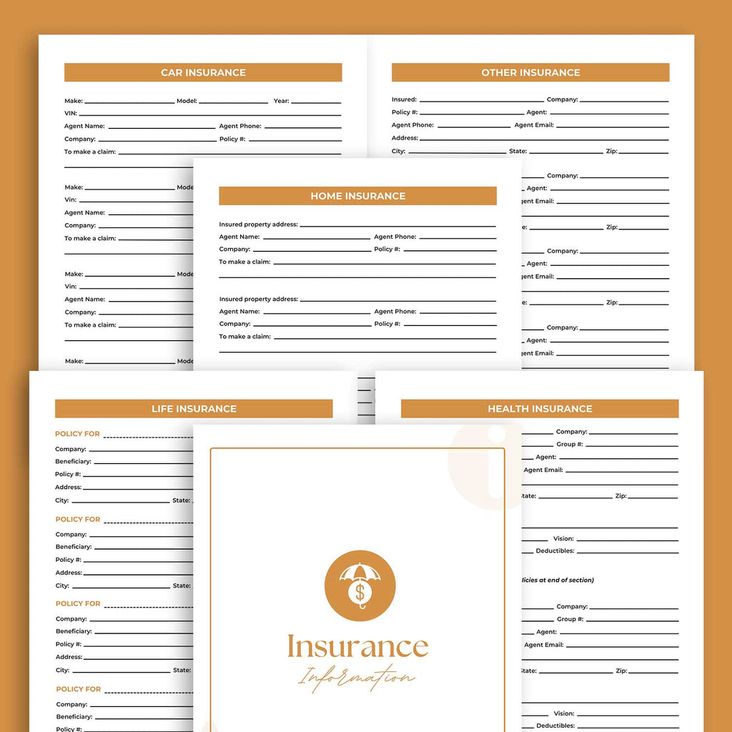 insurance information printable forms