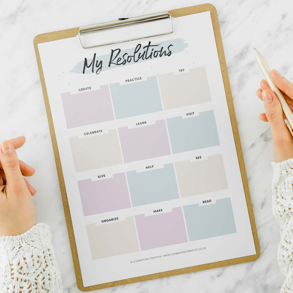 My Resolution Worksheet Printable Resolutions Worksheet Page – Clementine Creative
