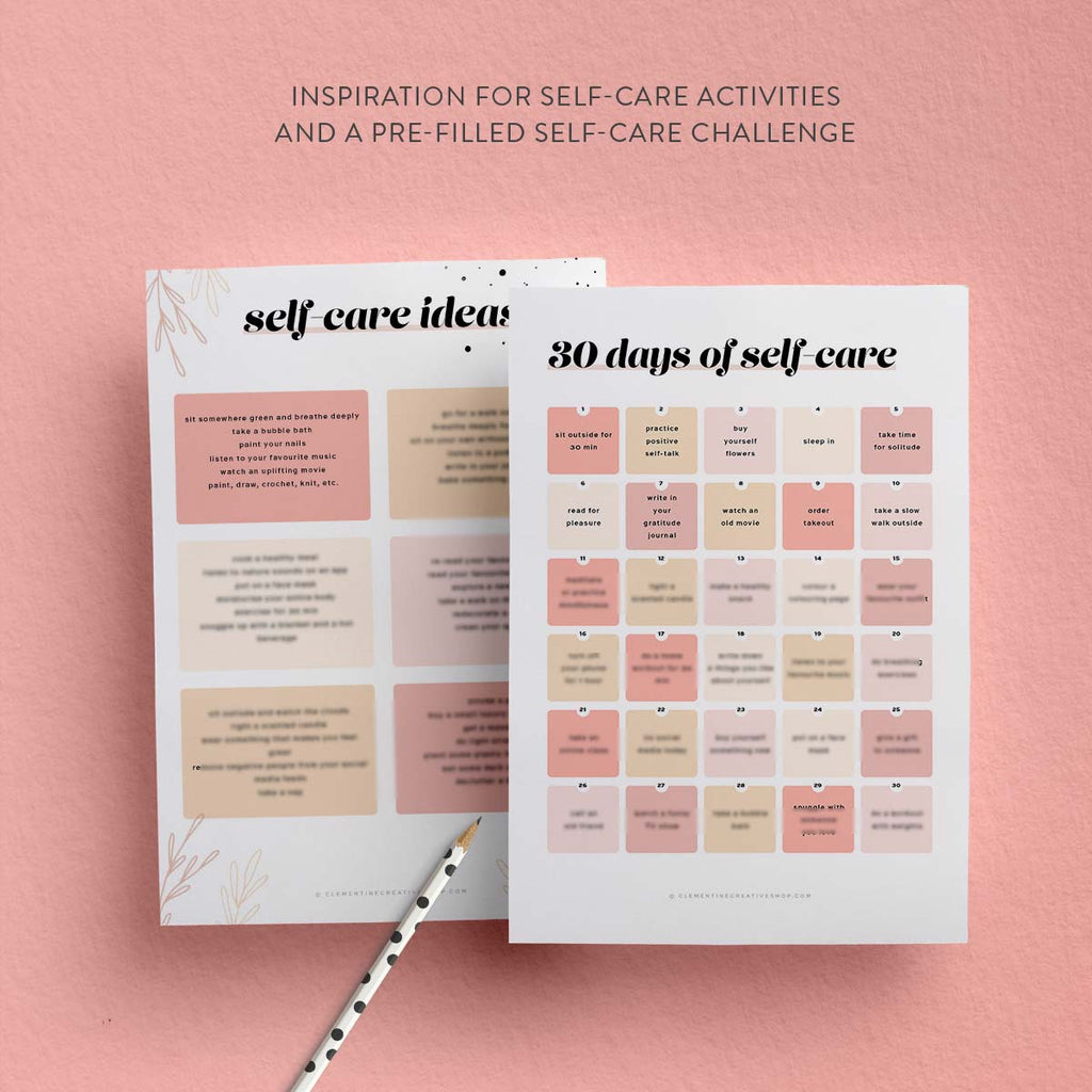 printable self-care worksheets