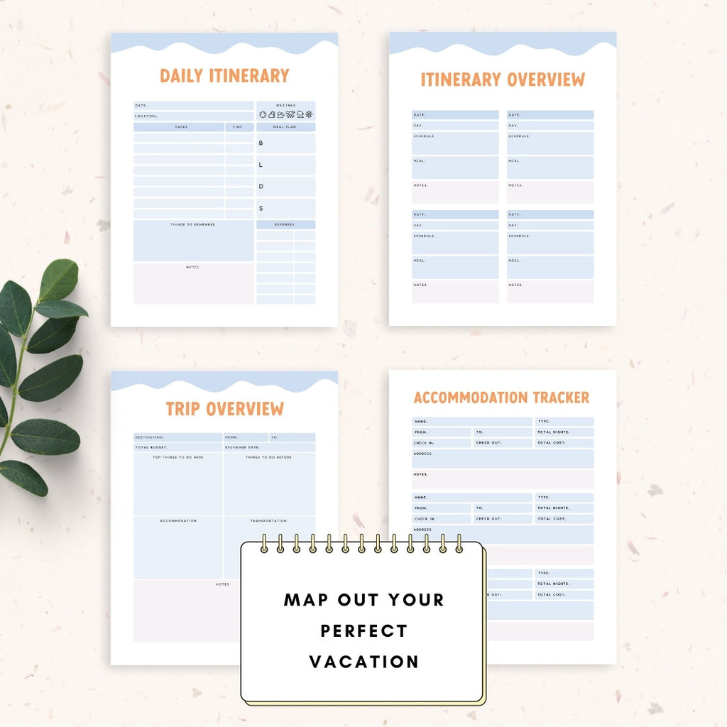 Printable Beach Vacation Planner PDF | 19 Pages Travel Planner ...