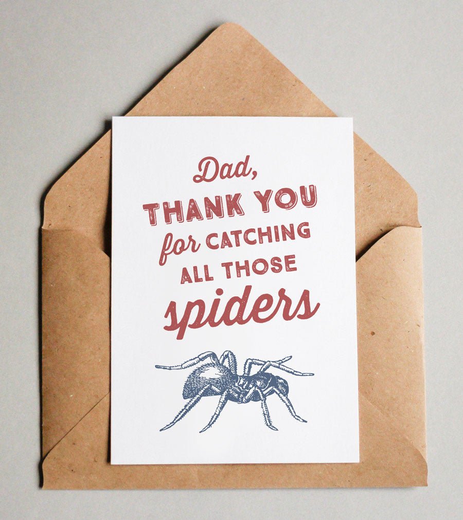 Funny Printable Father's Day Card Spider – Clementine Creative
