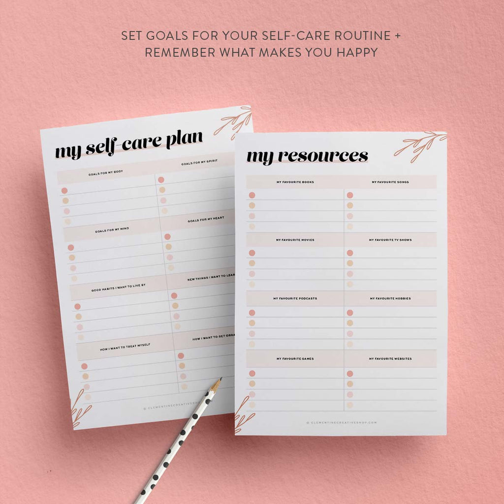 printable self-care journal