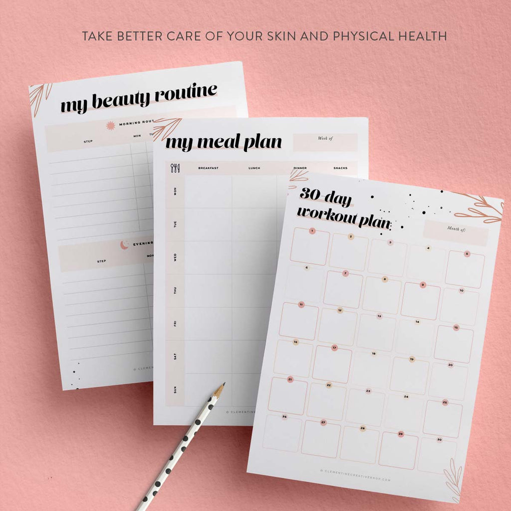 printable self-care planner