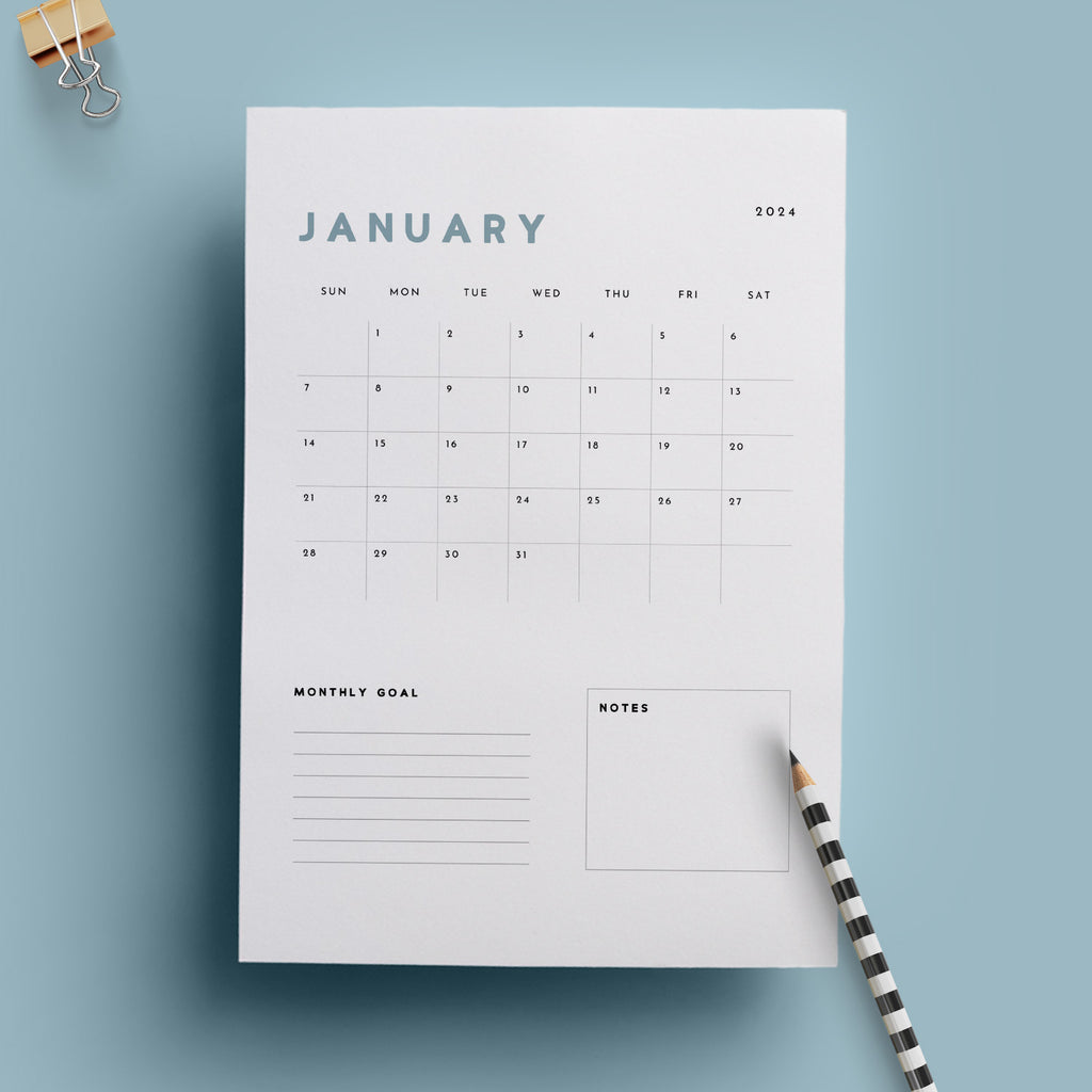 simple printable 2024 calendar PDF