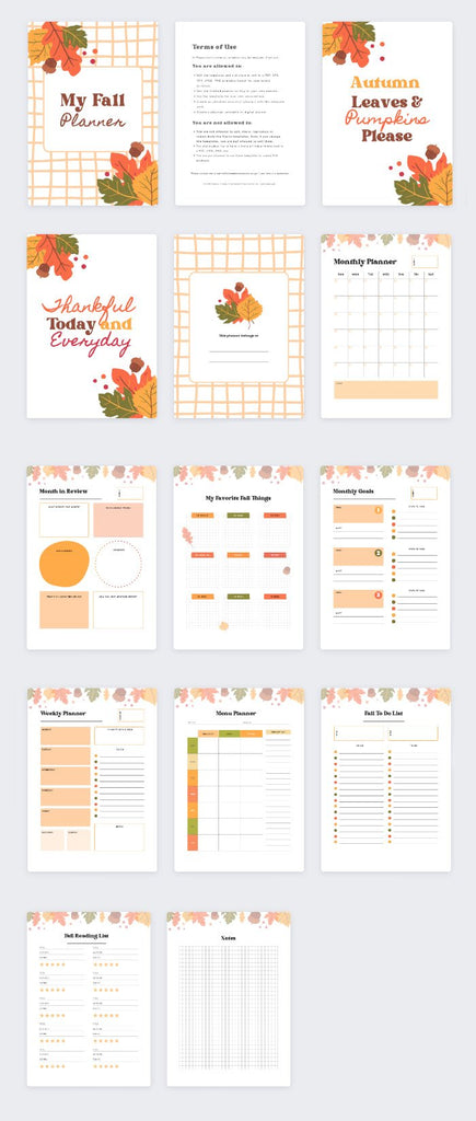 printable planner for commercial use