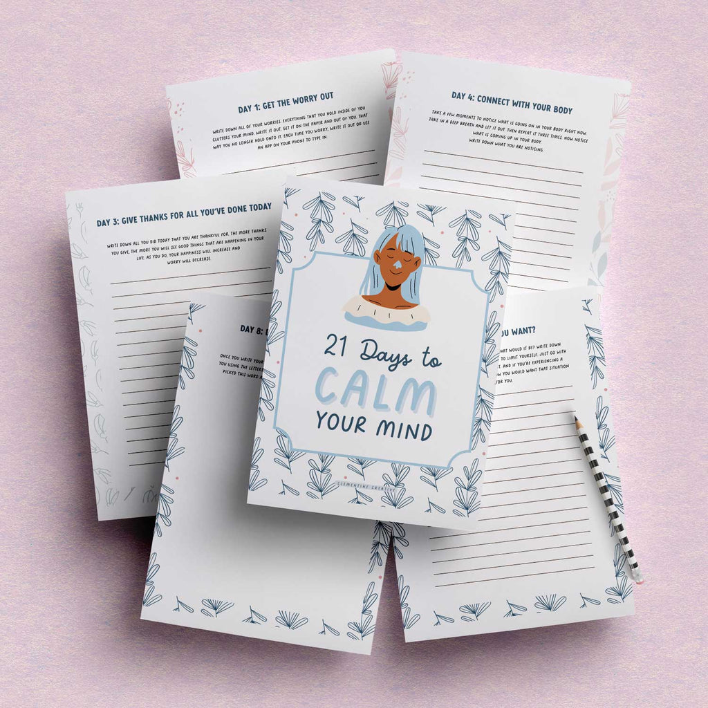anti-anxiety printable journal template