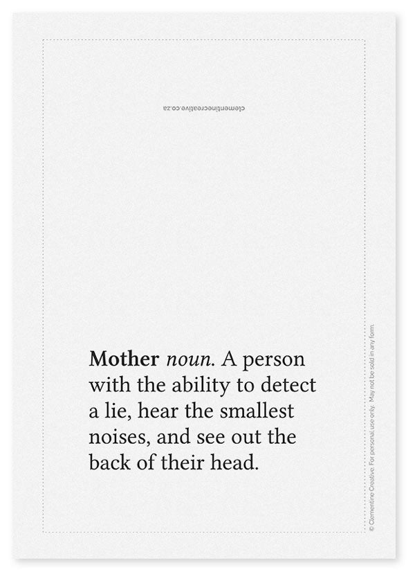 funny printable mother's day card