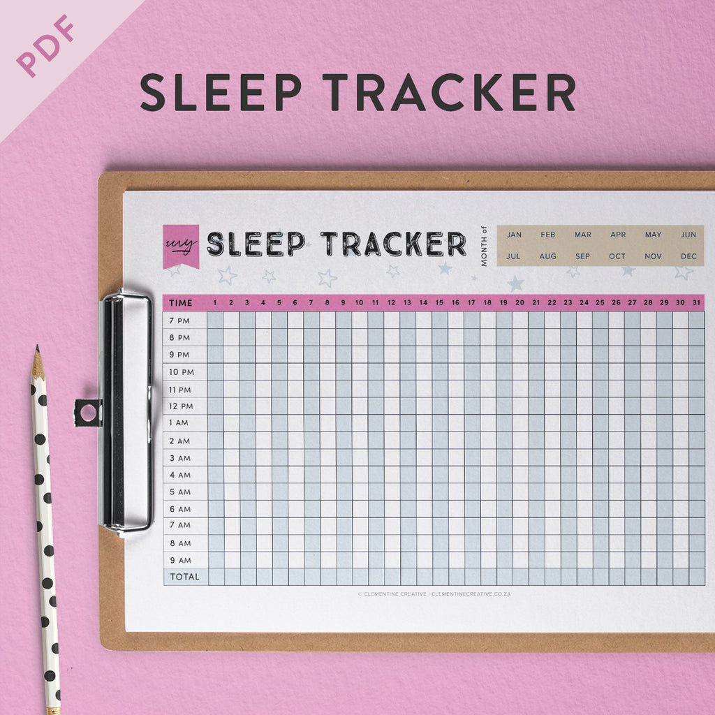 printable sleep tracker chart