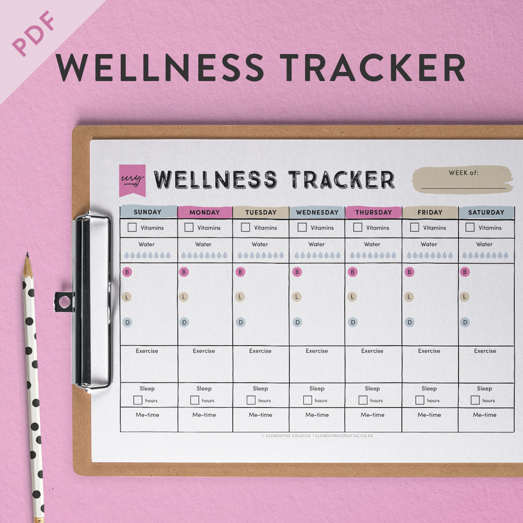 printable wellness tracker